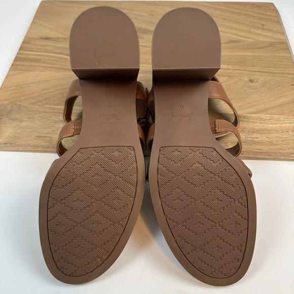 Womens Zodiac Inessa‎ Brown Faux Leather Gladiator Block Heels Sandals Size 11 M - Picture 7 of 9